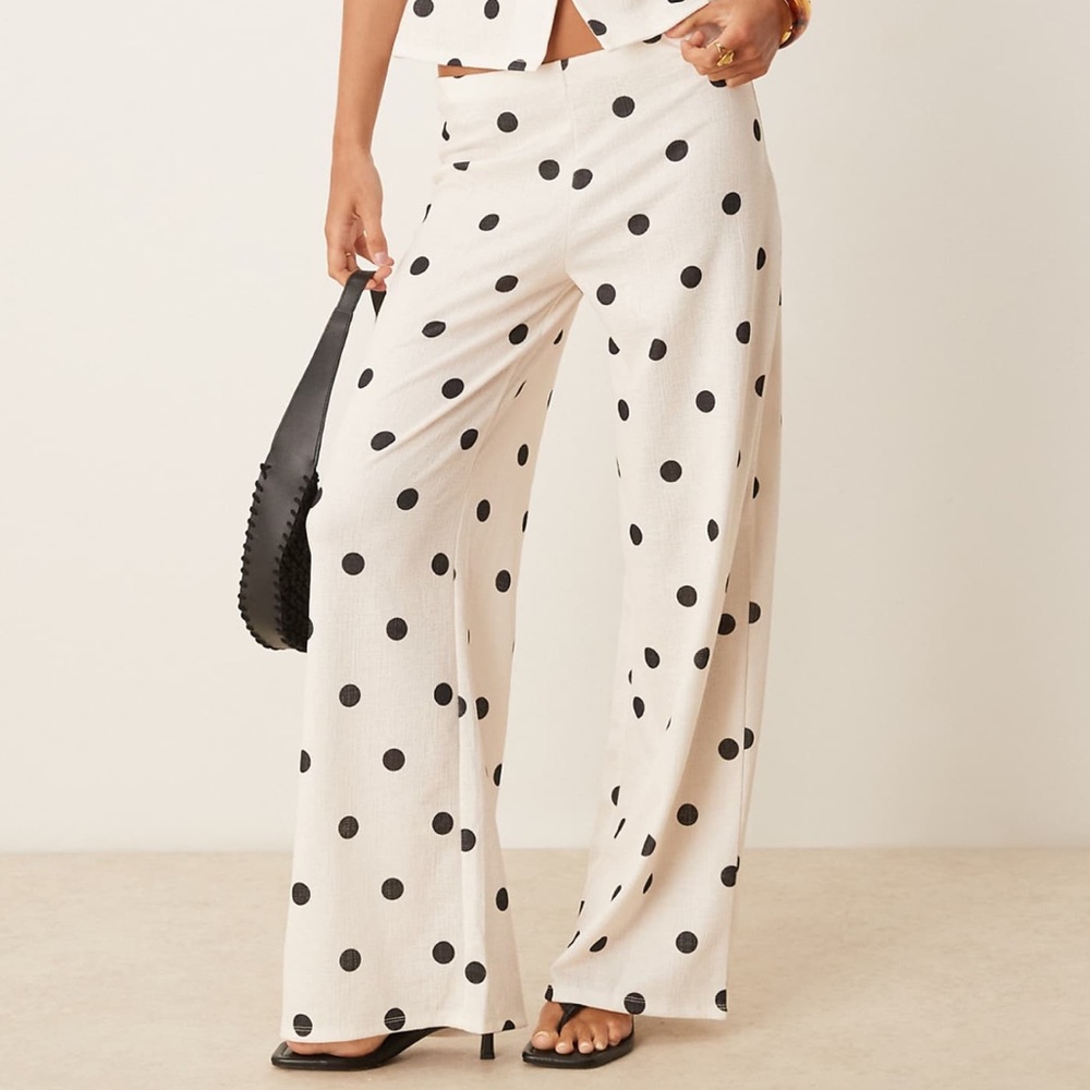 NWT ASOS Polka Dot Wide-Leg Pants